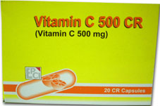 Vitamin c 500mg c.r. 20 caps.