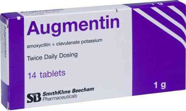 Augmentin 1 gm 14 tablets