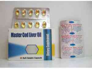 Master cod liver oil 20 caps.