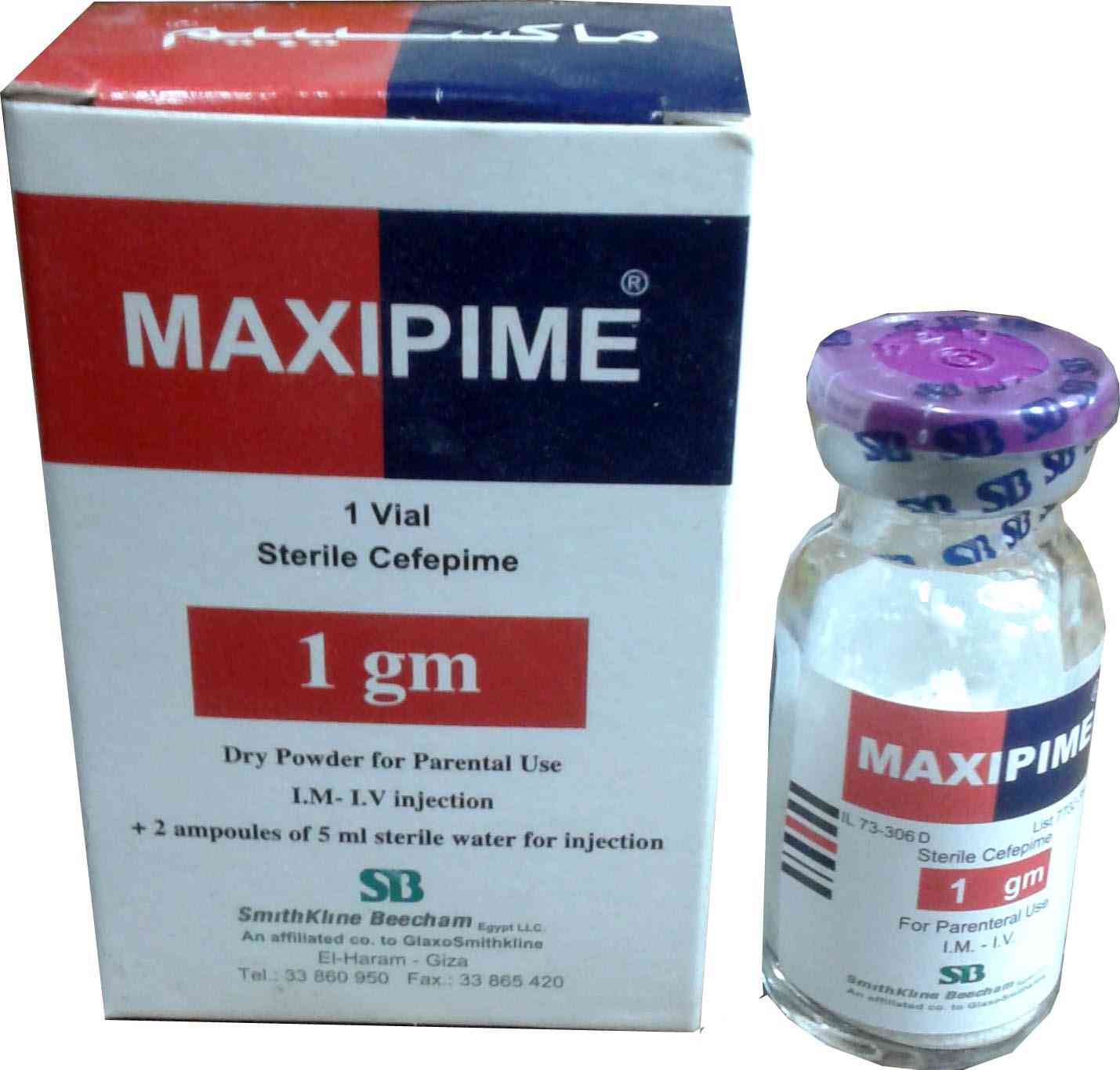 Maxipime 1 gm vial