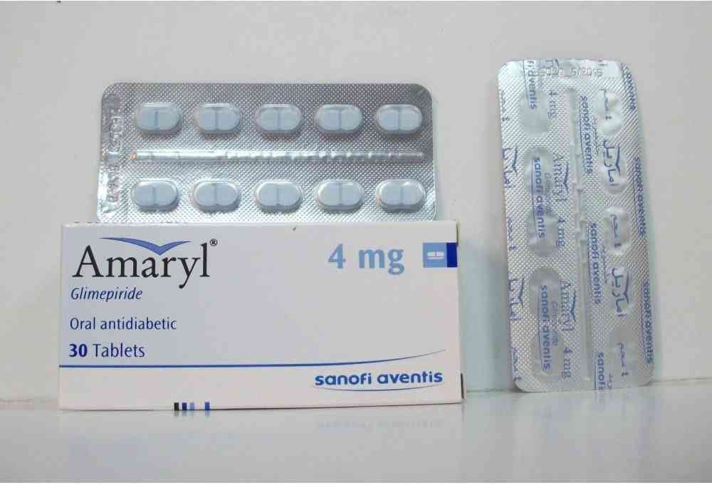 Amaryl 4 mg 30 tabs.