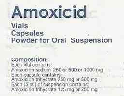 Amoxicid 500 mg 12 caps.