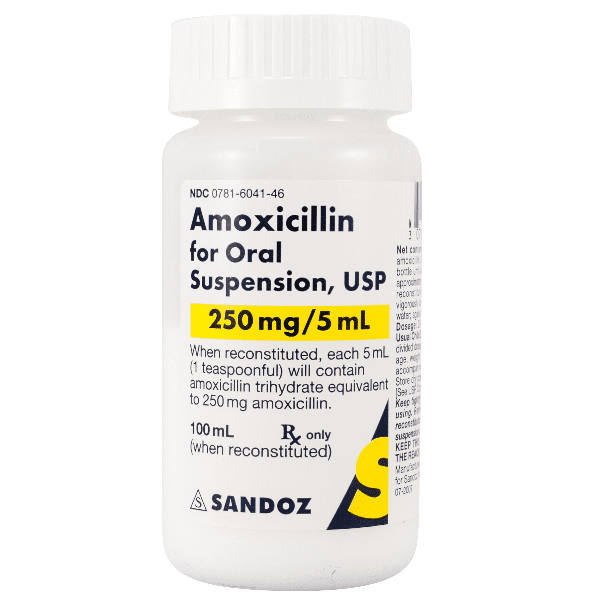 Amoxycillin 250 mg/5 ml susp. 100 ml