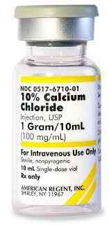 كلوريد الكالسيوم 100 مجم / مل امبول