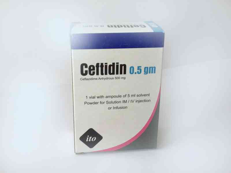 Ceftidin 500mg vial for im./iv. inj. or inf.