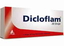 Dicloflam 50mg 10 sugar coated tab.