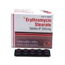 Erythromycin stearate 250mg 10 f.c. tabs.