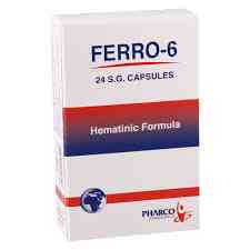 Ferro-6 24 soft gelatin caps.