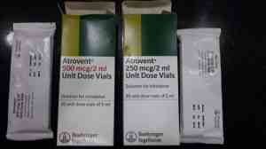 Ipratropium mylan 0.25mg/ml (children) 10 unit dose vial.