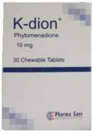 K-dion 10mg 30 chewable tab.