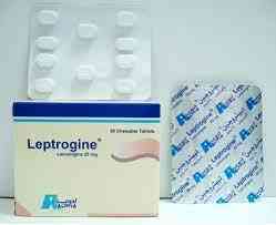 Leptrogine 25mg 30 chewable tab.