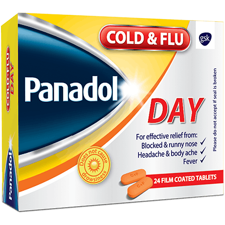 Panadol cold & flu day 24 f.c. tabs.