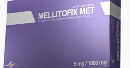 Mellitofix met 5/1000 mg 30 f.c. tabs.